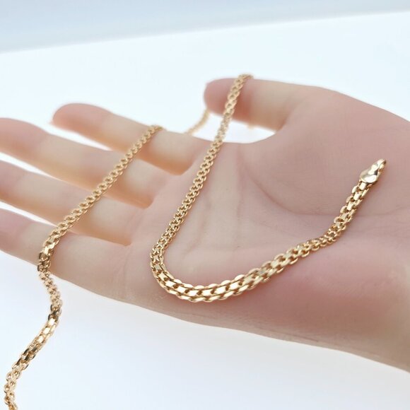 Elegant Rose Gold Plated Link Chain Necklace – 50cm Length, XPNL0065 - Picture 12 of 12